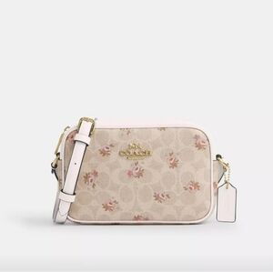 Coach Mini Jamie Cameea Crossbody Bag. Gold/Sand/multi